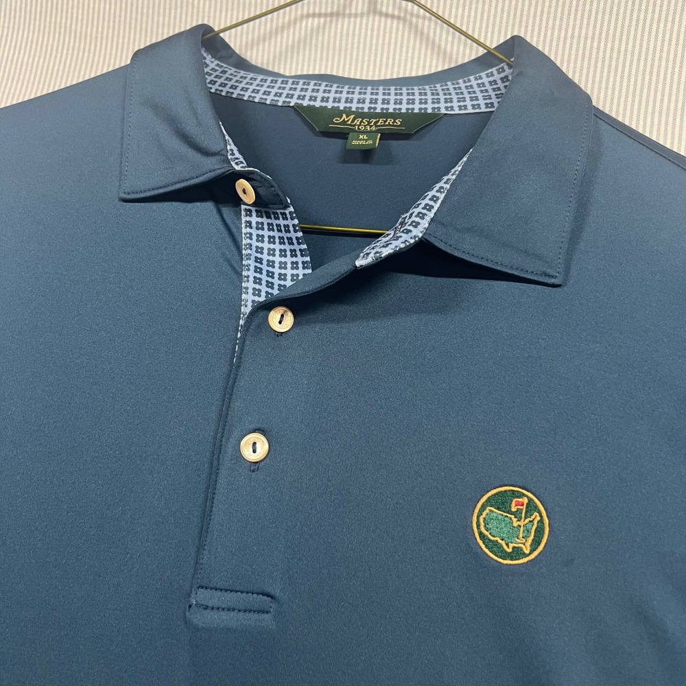 Masters Berckmans Place Golf Polo Shirt XL Blue Performance Short Sleeve